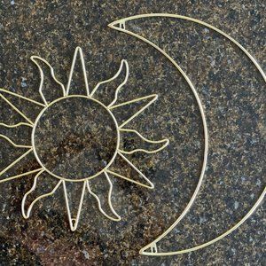 Urban Outfitter Gold Sun and Moon Wall decor